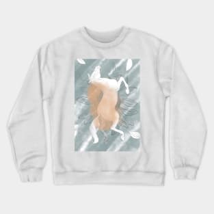 Gravitating Horse Abstract Sketch Poster Crewneck Sweatshirt